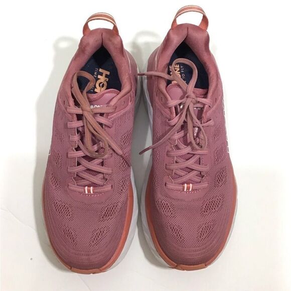 Hoka One One Pink Bondl 6 Running Sneakers Size 7 1/2 - Picture 2 of 8
